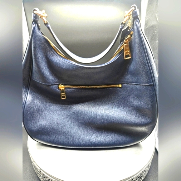 Pre Loved! Coach Harley Blue  Pebbeld Leather Hobo Bag with Gold Accents - Picture 3 of 7